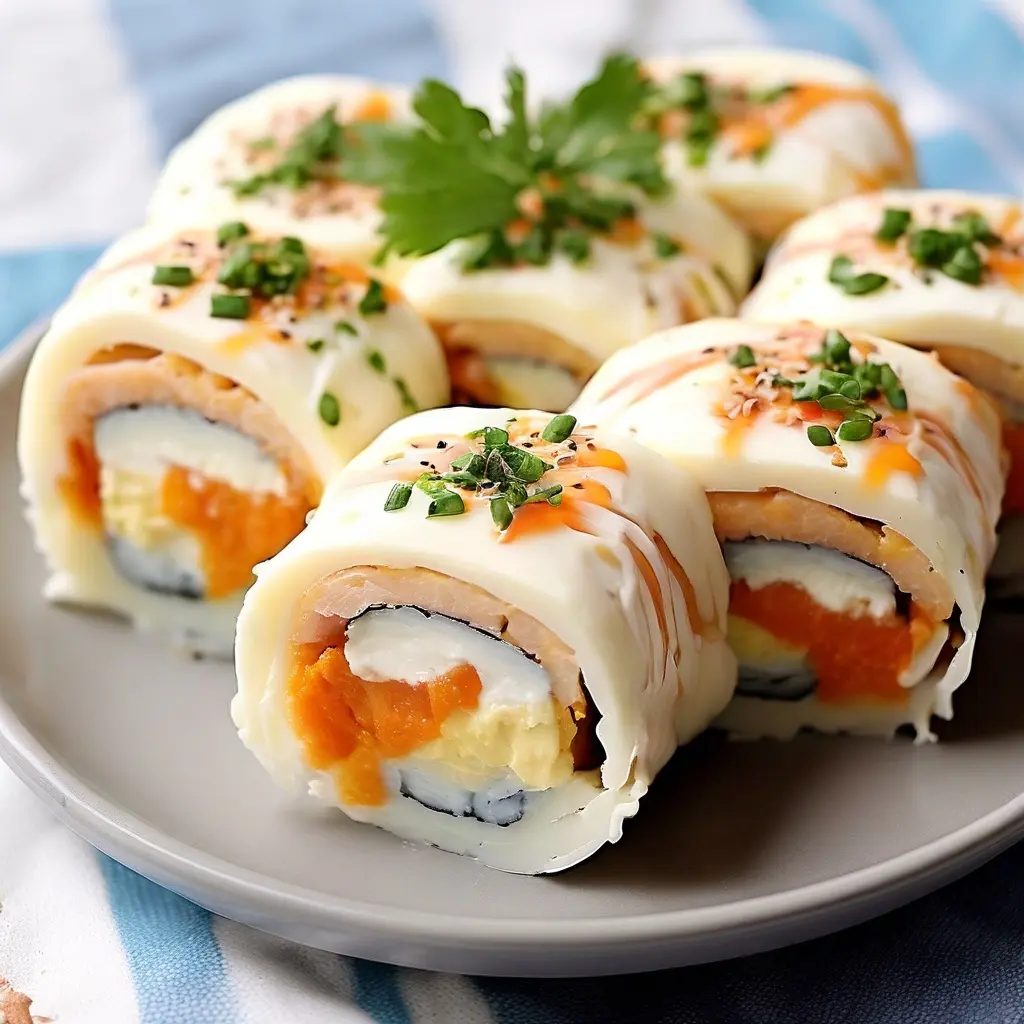 Turkey and Cheese Sushi Rolls