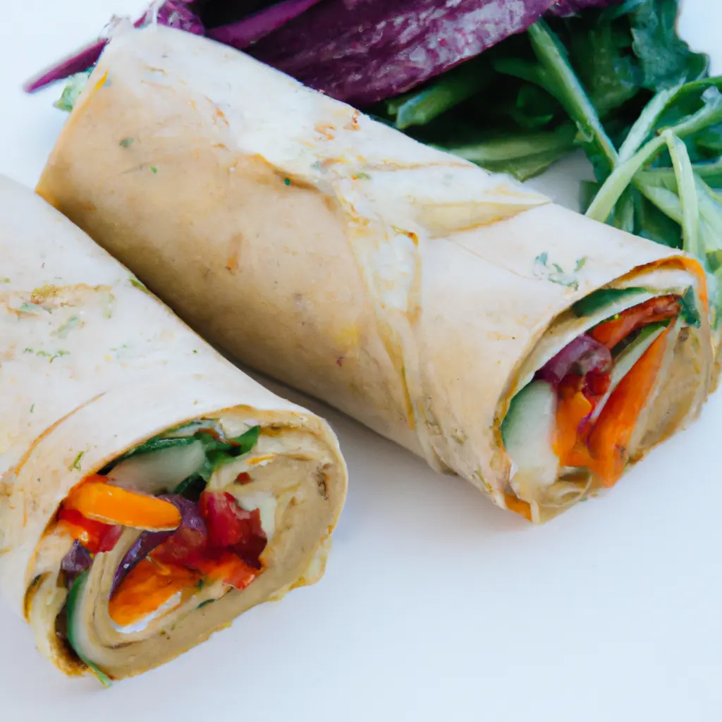 Veggie-Packed Wrap with Hummus